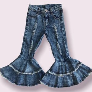 Boutique Girls Stonewashed Bell Jeans